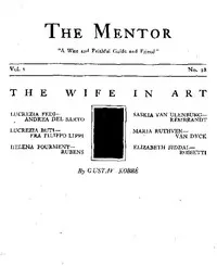The Mentor: The Wife in Art, Vol. 1, Num. 28, Serial No. 28 — Gustav Kobbé cover