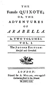 The Female Quixote; or, The Adventures of Arabella, v. 1-2 — Charlotte Lennox cover