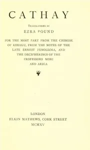 Cathay — Ezra Pound cover