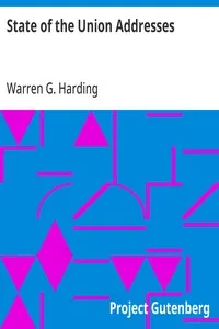 State of the Union Addresses — Warren G. (Warren Gamaliel) Harding cover