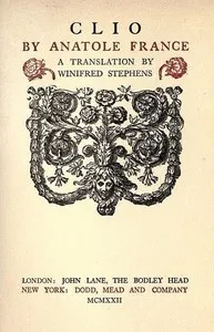 Clio — Anatole France cover