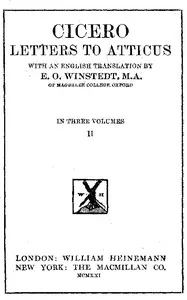 Cicero: Letters to Atticus, Vol. 2 of 3 — Marcus Tullius Cicero cover
