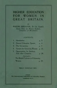 Higher Education for Women in Great Britain — Phoebe Sheavyn cover