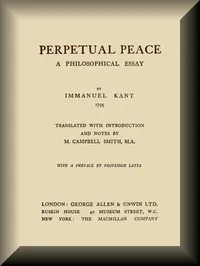 Perpetual Peace: A Philosophical Essay — Immanuel Kant cover