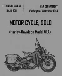 Motorcycle, Solo (Harley-Davidson Model WLA) — United States. War Department cover