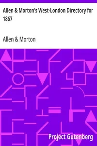 Allen & Morton's West-London Directory for 1867 cover