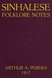 Sinhalese Folklore Notes, Ceylon cover