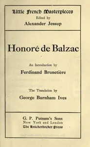 Honoré de Balzac — Honoré de Balzac cover