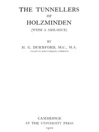 The Tunnellers of Holzminden (with a side-issue) — H. G. (Hugh George) Durnford cover