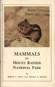 Mammals of Mount Rainier National Park — Merlin K. Potts cover