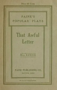 That Awful Letter: A Comedy for Girls — Edna I. MacKenzie cover