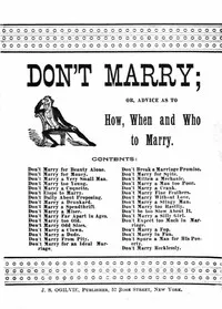 Don't marry : $b or, Advice on how, when and who to marry — James W. Donovan cover