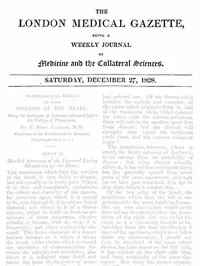 The London Medical Gazette; December 27, 1828: Being a Weekly Journal of Medicine and the Collateral Sciences — Various cover