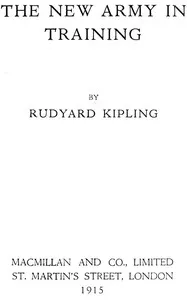 The New Army in Training — Rudyard Kipling cover