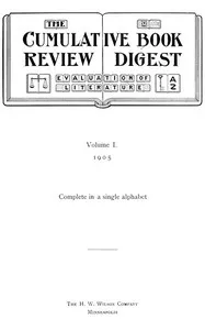 The cumulative book review digest, Volume 01, 1905 cover
