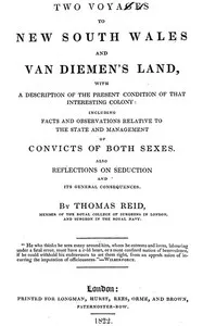 Two Voyages to New South Wales and Van Diemen's Land — Thomas Reid cover