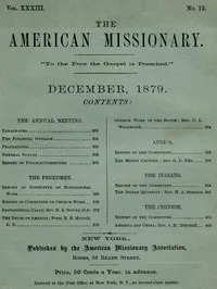 The American Missionary — Volume 33, No. 12, December 1879 — Various cover