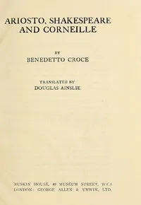 Ariosto, Shakespeare and Corneille cover