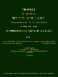 Travels to Discover the Source of the Nile, Volume 1 (of 5): In the years 1768, 1769, 1770, 1771, 1772 and 1773 — James Bruce cover
