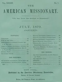 The American Missionary — Volume 33, No. 07, July, 1879 — Various cover