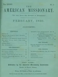The American Missionary — Volume 34, No. 02, February, 1880 — Various cover