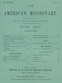 The American Missionary — Volume 34, No. 06, June, 1880 — Various cover