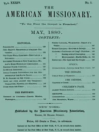 American Missionary, Vol. XXXIV., No. 5, May 1880 — Various cover