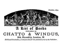 A list of books published by Chatto & Windus, October 1892 — Chatto & Windus (Firm) cover