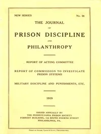 The Journal of Prison Discipline and Philanthropy 1919 (New Series, No. 58) cover