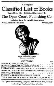 A Complete Classified List of Books, Pamphlets, Etc., Published Exclusively by The Open Court Publishing Co. — Open Court Publishing Company cover
