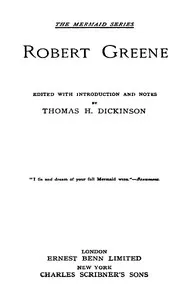 Robert Greene: [Six Plays] cover