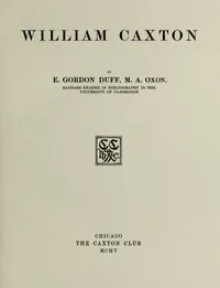 William Caxton cover