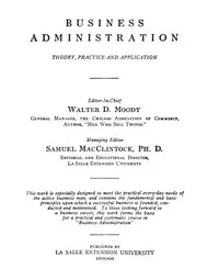 Business Administration: Theory, Practice and Application. [Vol. 1] Business Economics — Anonymous cover