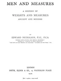 Men and Measures — Edward Nicholson cover