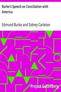 Burke's Speech on Conciliation with America — Edmund Burke cover