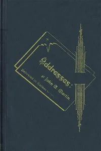 Addresses: by John A. Martin. Delivered in Kansas. cover