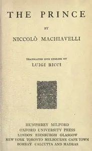 The Prince — Niccolò Machiavelli cover