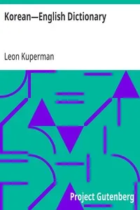Korean—English Dictionary — Leon Kuperman cover