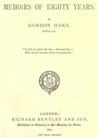 Memoirs of Eighty Years — Thomas Gordon Hake cover