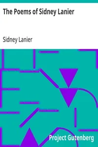 The Poems of Sidney Lanier — Sidney Lanier cover