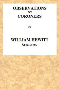Observations on Coroners — William Hewitt cover