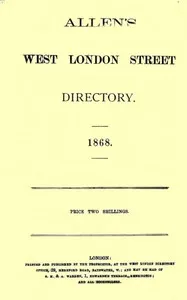 Allen's West London Street Directory, 1868 — Samuel Allen cover