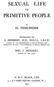 Sexual Life of Primitive People — Hans Fehlinger cover