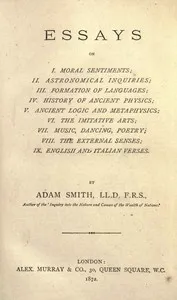 The Essays of Adam Smith — Adam Smith cover