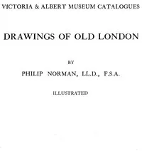 Drawings of Old London — Philip Norman cover