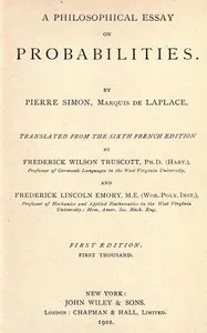 A Philosophical Essay on Probabilities — Pierre Simon, marquis de Laplace cover