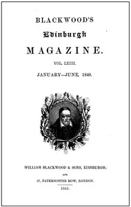 Blackwood's Edinburgh Magazine, Volume 63, No. 387, January, 1848 — Various cover