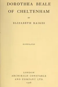 Dorothea Beale of Cheltenham — Elizabeth Raikes cover