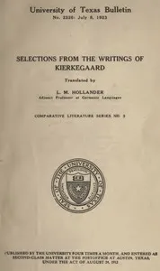 Selections from the Writings of Kierkegaard — Søren Kierkegaard cover