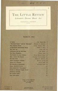 The Little Review, March 1914 (Vol. 1, No. 1) — Various cover